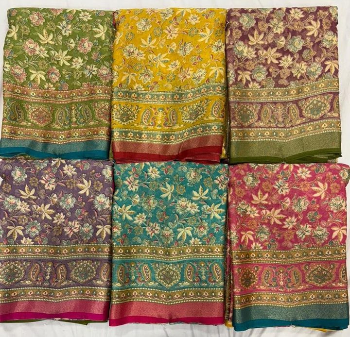Brasso textured sarees with self designs, wholesale by MD Textiles (Sapna Sarees), Surat