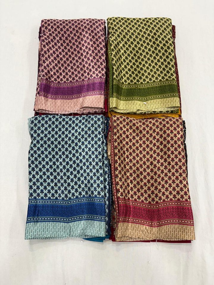 Crepe silk saree, wholesale by MD Textiles (Sapna Sarees), Surat